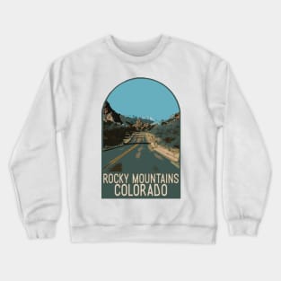 Rocky Mountains Colorado Decal Crewneck Sweatshirt